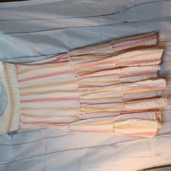 Free People Do iIt Again Pink & Orange Stripe mini boho dress - Picture 7 of 9